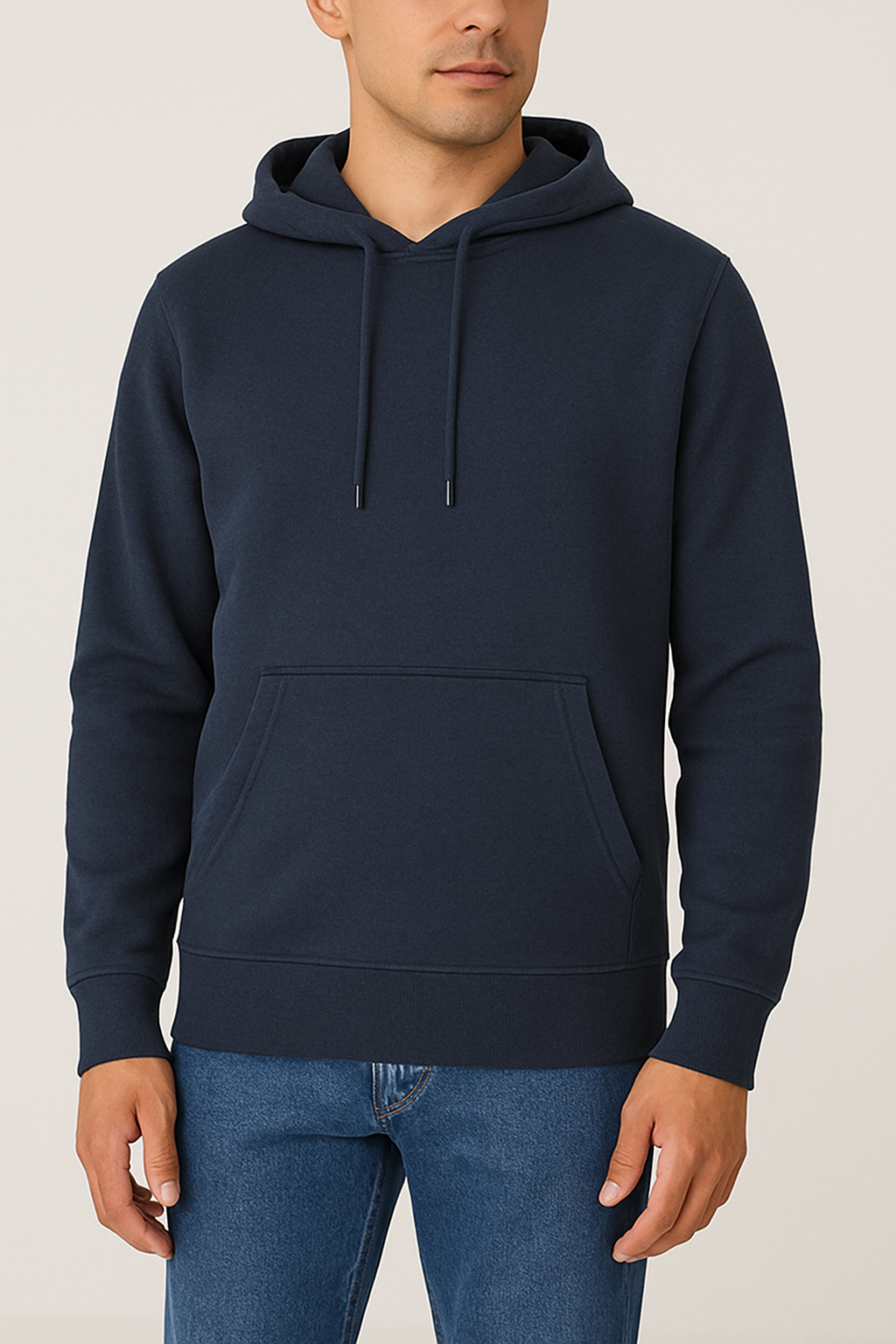Men's Classic Pullover Hoodie - Navy Blue
